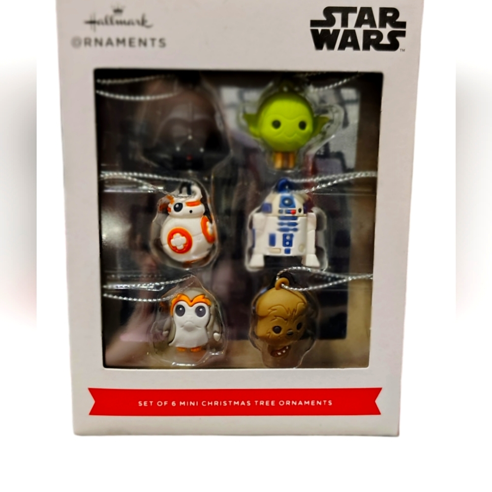 Set of 6 mini Hallmark star wars Christmas ornaments